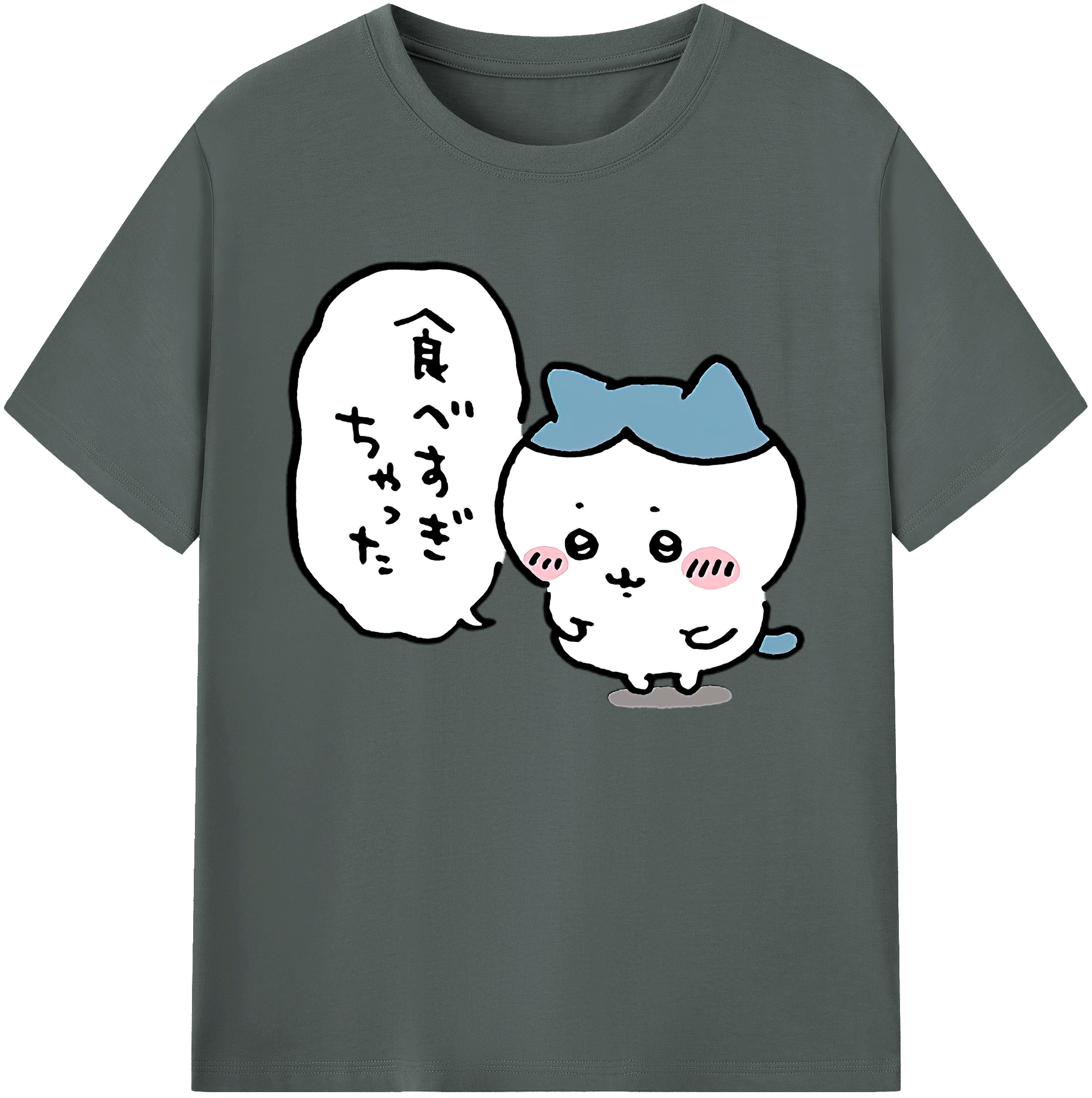 （画像用） ちいかわ ハチワレ Chii-kawa hachiware 綿100％ メンズ半袖Tシャツ｜肌触りやわらか＆通気性